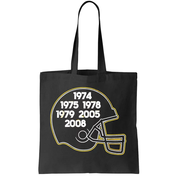 Pittsburgh Football Glory Years Helmet Tote Bag