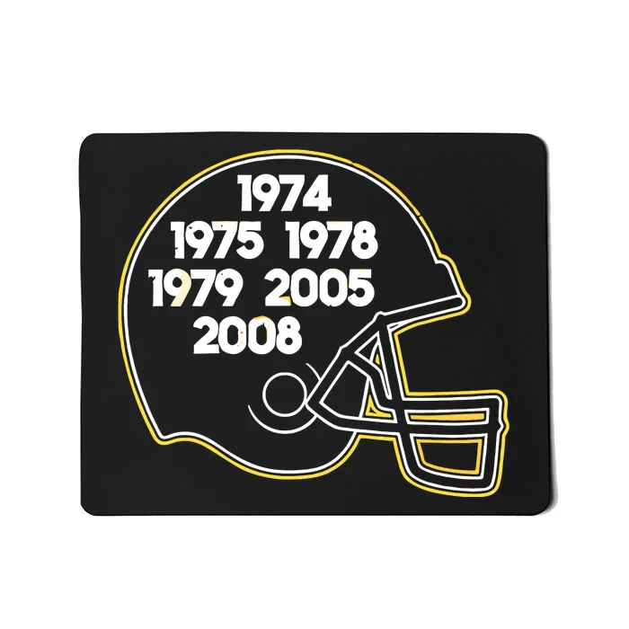 Pittsburgh Football Glory Years Helmet Mousepad