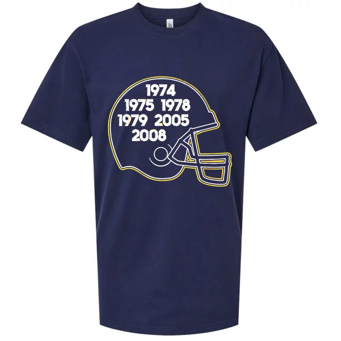 Pittsburgh Football Glory Years Helmet Sueded Cloud Jersey T-Shirt