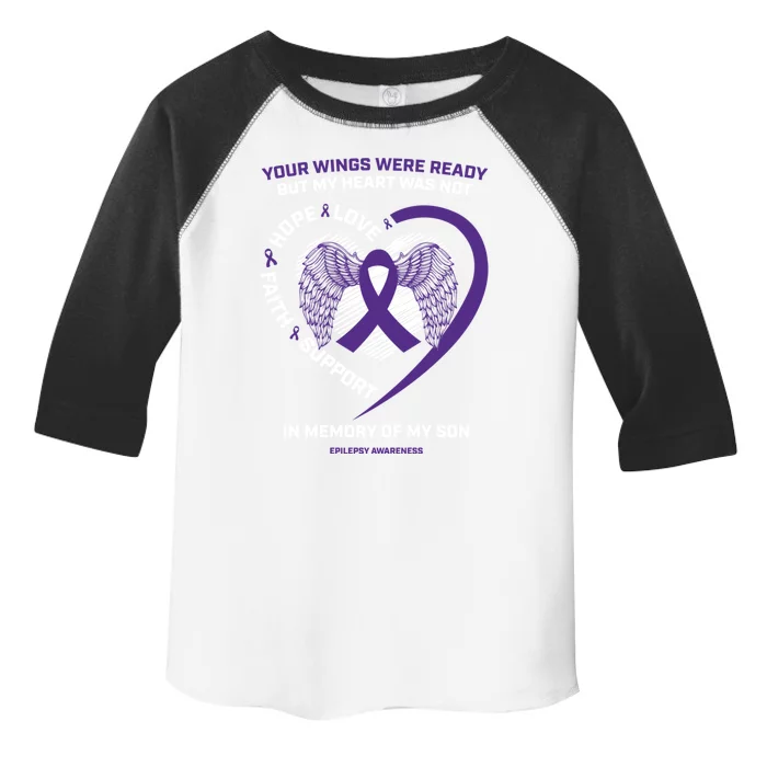 Products Funny Gift In Memory Of My Son Purple Epilepsy Awareness Funny Gift Toddler Fine Jersey T-Shirt