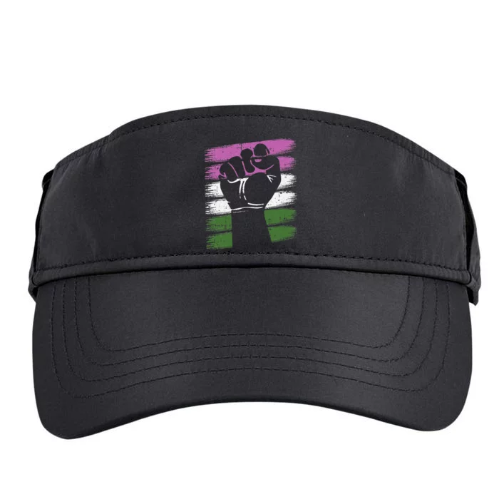 Power Fist Genderqueer Pride Social Justice Equality LGBTQ Adult Drive Performance Visor