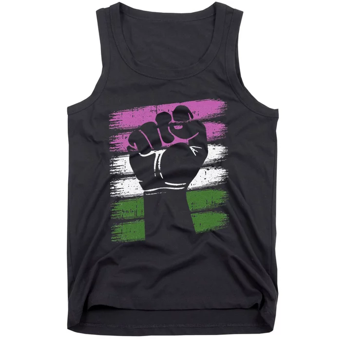 Power Fist Genderqueer Pride Social Justice Equality LGBTQ Tank Top