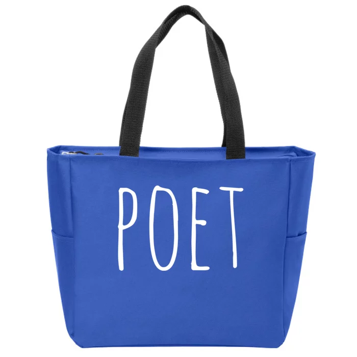 Poet Funny Gift Funny Writers Authors Poetry Gift Zip Tote Bag