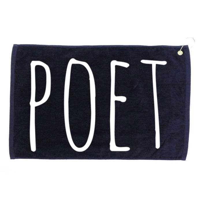 Poet Funny Gift Funny Writers Authors Poetry Gift Grommeted Golf Towel