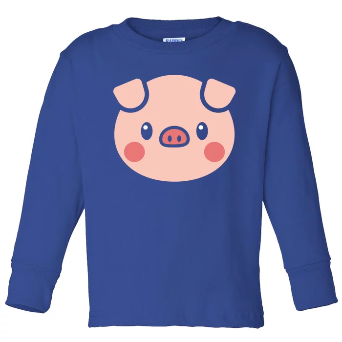 Pig Face Gift For Pig Lover Meaningful Gift Toddler Long Sleeve Shirt