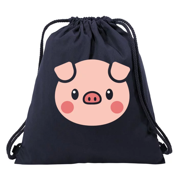 Pig Face Gift For Pig Lover Meaningful Gift Drawstring Bag