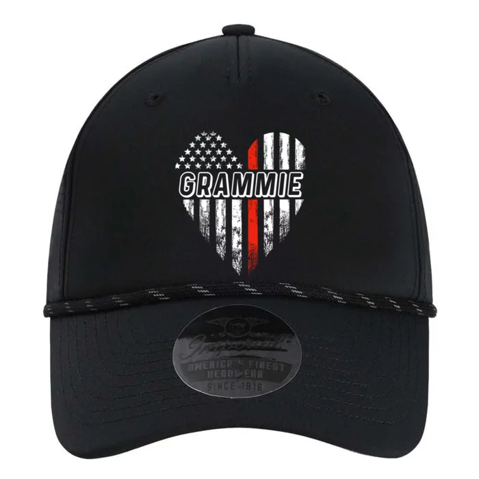 Proud Firefighter Grammie American Flag Heart Cool Gift Performance The Dyno Cap