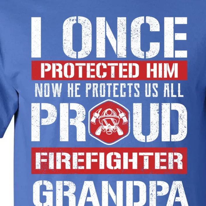 Proud Firefighter Grandpa Love Firefighter Grandson Cute Gift Tall T-Shirt