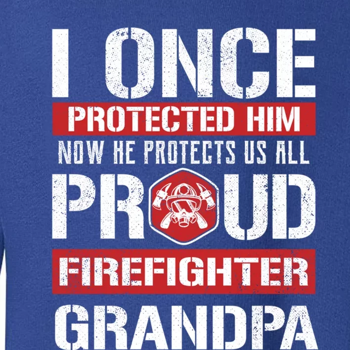 Proud Firefighter Grandpa Love Firefighter Grandson Cute Gift Toddler Sweatshirt