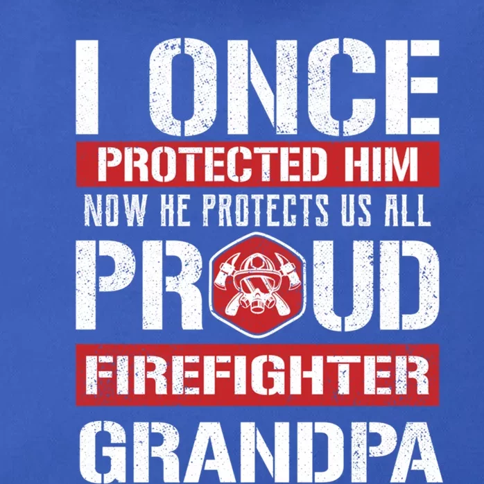 Proud Firefighter Grandpa Love Firefighter Grandson Cute Gift Zip Tote Bag