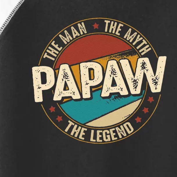 Papaw From Grandchildren Papaw The Myth The Legend Toddler Fine Jersey T-Shirt