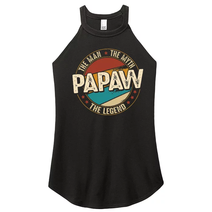 Papaw From Grandchildren Papaw The Myth The Legend Women’s Perfect Tri Rocker Tank