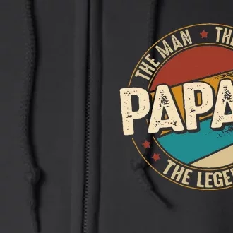 Papaw From Grandchildren Papaw The Myth The Legend Full Zip Hoodie