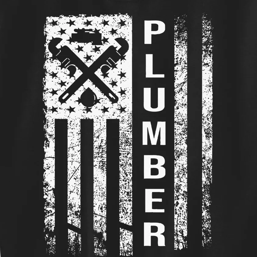 Plumber Flag Gifts For Plumbers Funny Plumbing Outfit Kids Sweatshirt