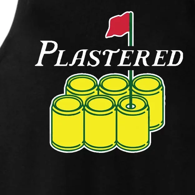 Plastered Funny Gold Beer Ladies Tri-Blend Wicking Tank