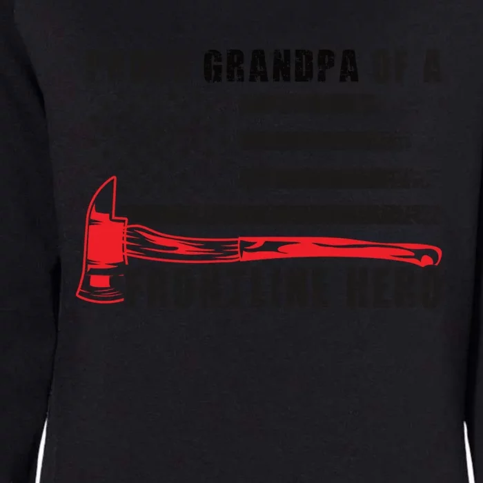 Proud Firefighter Grandpa Of A Hero Fire Grandpa Gift Womens California Wash Sweatshirt