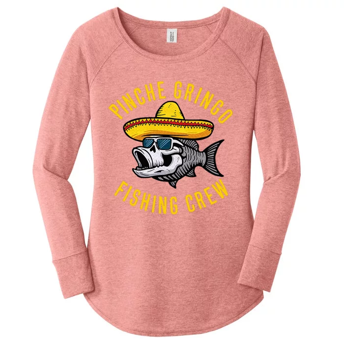 Pinche Funny Gringo Fishing Crew Mexico Fish Fisherman Women's Perfect Tri Tunic Long Sleeve Shirt