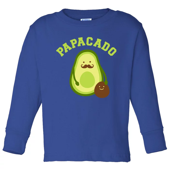 Papacado Funny Gift For New Dad Or Daddy Announcet Cute Gift Toddler Long Sleeve Shirt