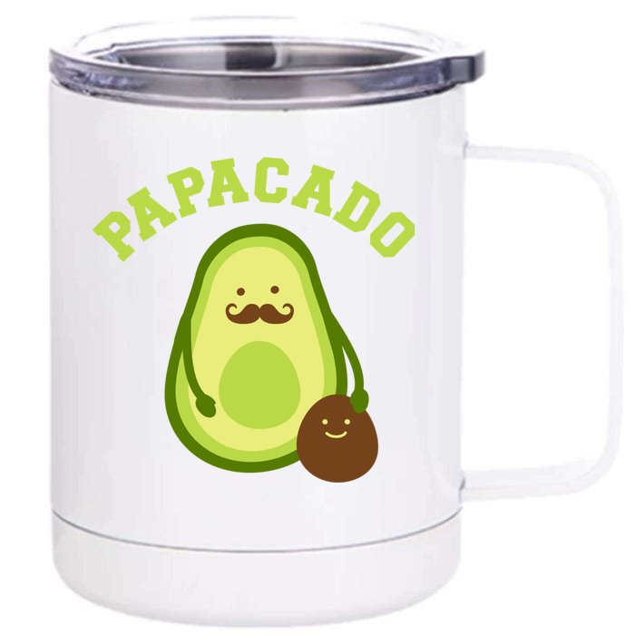 Papacado Funny Gift For New Dad Or Daddy Announcet Cute Gift Front & Back 12oz Stainless Steel Tumbler Cup