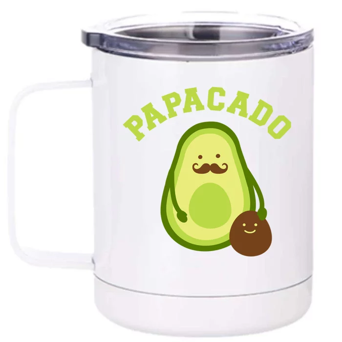 Papacado Funny Gift For New Dad Or Daddy Announcet Cute Gift Front & Back 12oz Stainless Steel Tumbler Cup