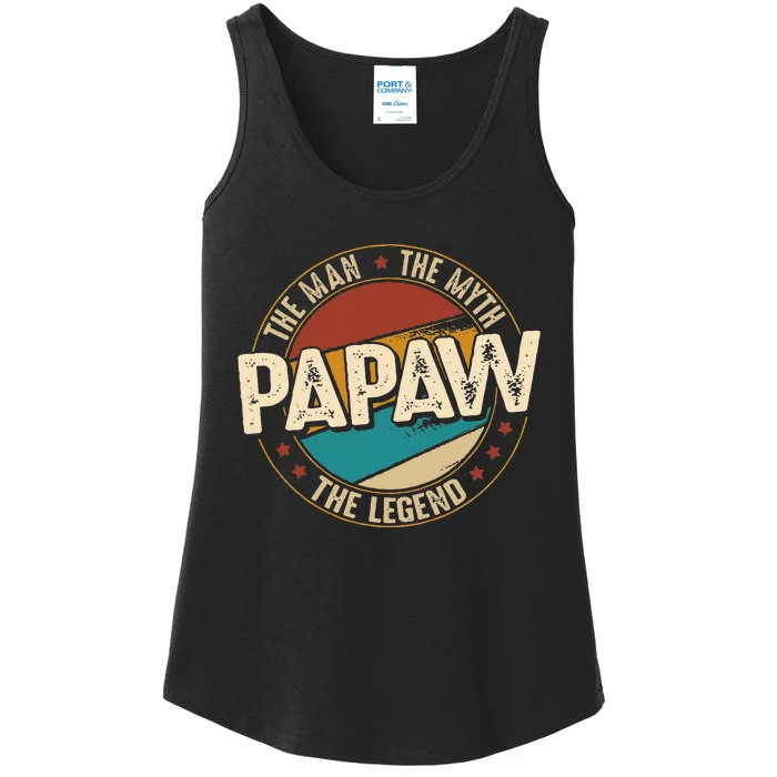 Papaw From Grandchildren Papaw The Myth The Legend Ladies Essential Tank