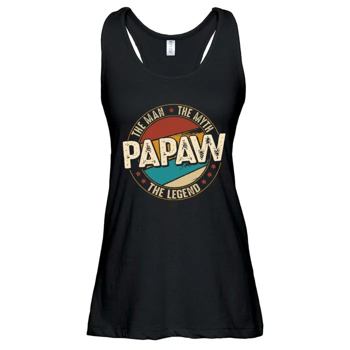 Papaw From Grandchildren Papaw The Myth The Legend Ladies Essential Flowy Tank