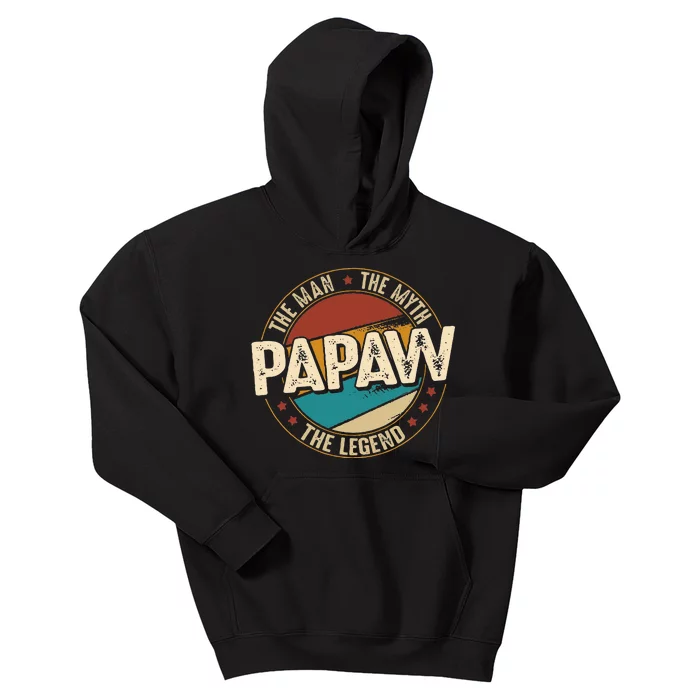 Papaw From Grandchildren Papaw The Myth The Legend Kids Hoodie