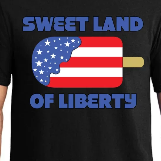 Patriotic Funny Gift Sweet Land Liberty Funny Gift Usa Funny Gift Graphic Funny Pajama Set