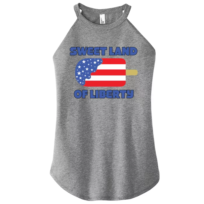 Patriotic Funny Gift Sweet Land Liberty Funny Gift Usa Funny Gift Graphic Funny Women’s Perfect Tri Rocker Tank