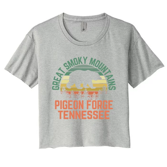 Pigeon Forge Great Smoky Mountains National Park Tennessee Gift Women's Crop Top Tee