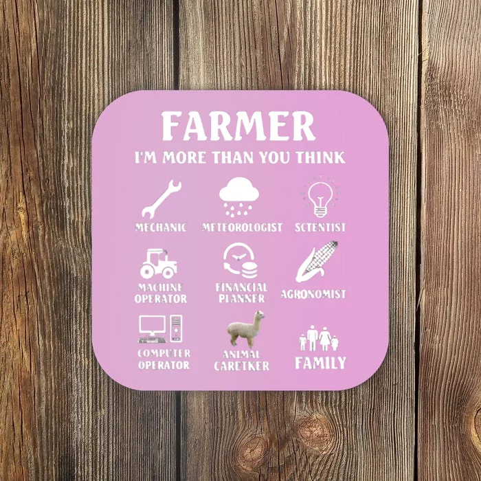 Proud Farmer Graphic Coaster