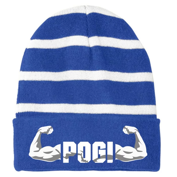 Pogi Filipino Gift Funny Filipino Pogi Cute Gift Striped Beanie with Solid Band