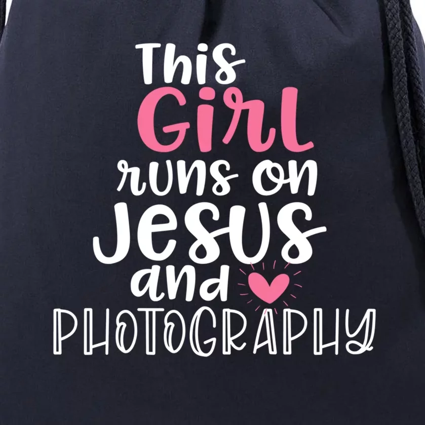 Photographer Funny Gift For Teen Girls Jesus And Photography Gift Drawstring Bag