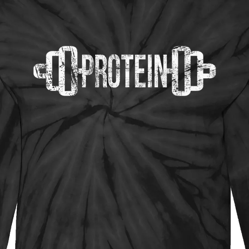 Protein Funny Gym For Gym Goers Tie-Dye Long Sleeve Shirt