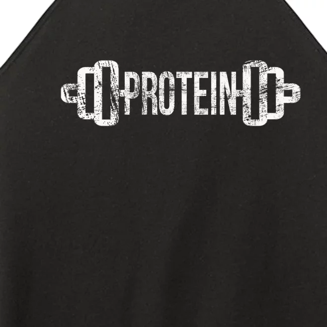 Protein Funny Gym For Gym Goers Women’s Perfect Tri Rocker Tank