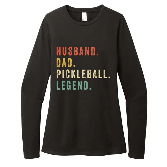 Pickleball Funny Husband Dad Legend Vintage Father's Day Womens CVC Long Sleeve Shirt