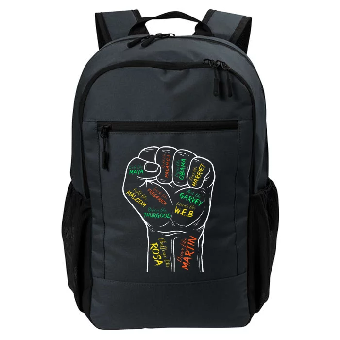 Power Fist Hand Inspiring Black Leaders Black History Daily Commute Backpack