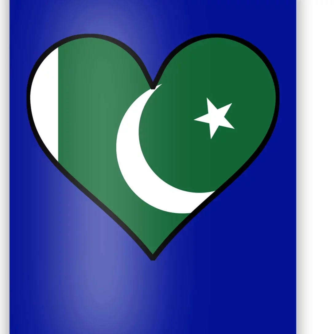 Pakistani Flag Heart Cute Pakistan Gift Poster