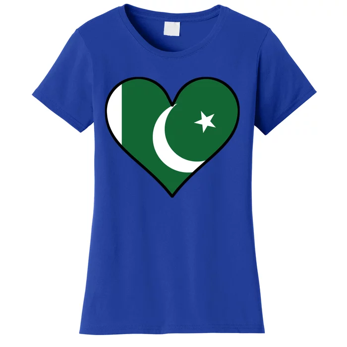 Pakistani Flag Heart Cute Pakistan Gift Women's T-Shirt