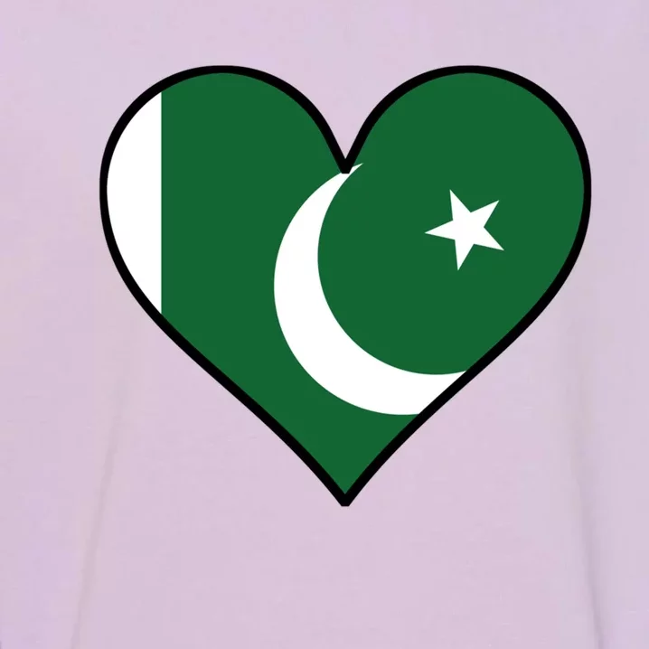 Pakistani Flag Heart Cute Pakistan Gift Garment-Dyed Sweatshirt