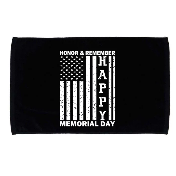 Patriotic Family Honor And Remember Memorial Day Usa Flag Gift Microfiber Hand Towel