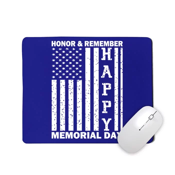 Patriotic Family Honor And Remember Memorial Day Usa Flag Gift Mousepad