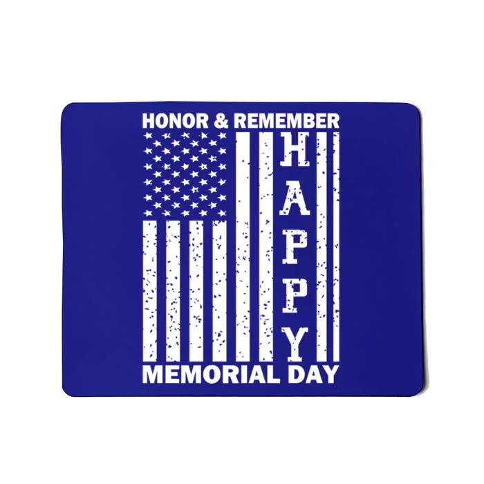 Patriotic Family Honor And Remember Memorial Day Usa Flag Gift Mousepad