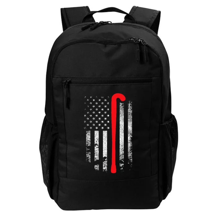 Patriotic Field Hockey Player Hockey Fan USA Flag Daily Commute Backpack