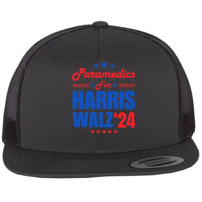 Paramedics For Harris Walz 2024 Presidential Election Kamala Flat Bill Trucker Hat