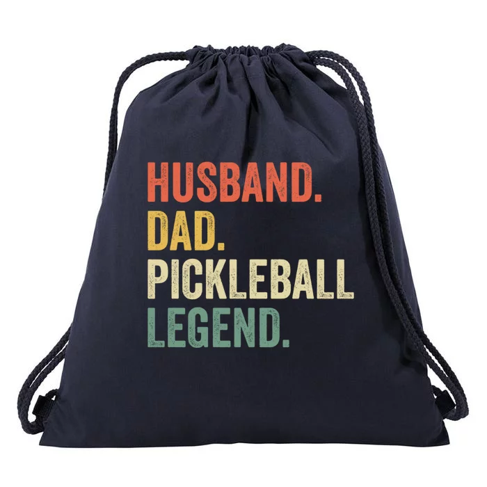 Pickleball Funny Husband Dad Legend Vintage Father's Day Gift Drawstring Bag