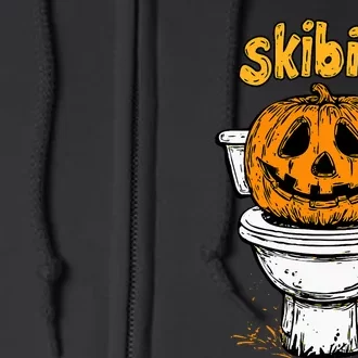 Pumpkin Funny Halloween Toilet Fun Crazy Slang Full Zip Hoodie