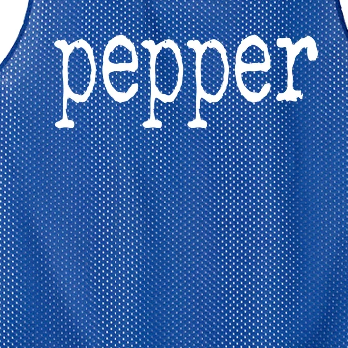 Pepper Funny Halloween Salt & Pepper Couple's Costume Mesh Reversible Basketball Jersey Tank