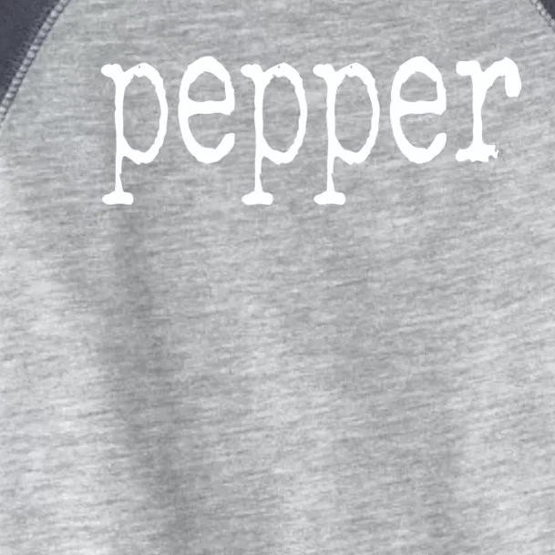 Pepper Funny Halloween Salt & Pepper Couple's Costume Toddler Fine Jersey T-Shirt