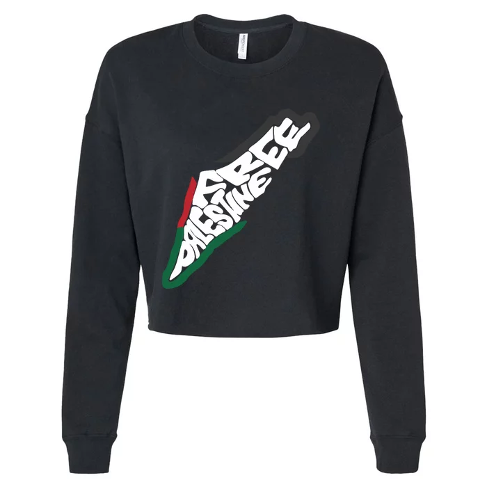 Palestine Flag Human Rights Palestine Freedom Palestine Flag Cropped Pullover Crew